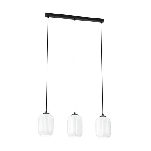 Verdi 3 Sort/Opal pendellampe - Ø15 cm, E27, 230V, uden lyskilde