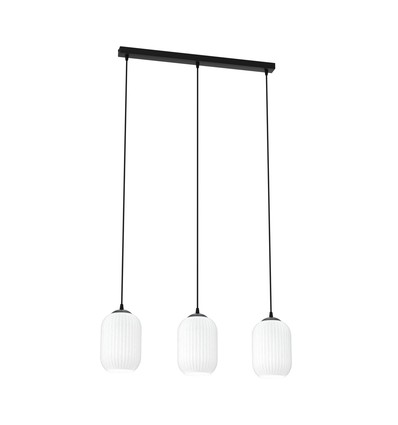 Verdi 3 Sort/Opal pendellampe - Ø15 cm, E27, 230V, uden lyskilde