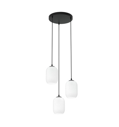 Verdi 3 Sort Prem Opal pendellampe - Ø15 cm, E27, 230V, uden lyskilde