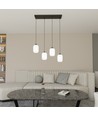 Verdi 4 Sort/Opal pendellampe - Ø15 cm, E27, 230V, uden lyskilde