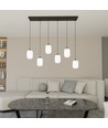 Verdi 6 Sort/Opal pendellampe - Ø15 cm, E27, 230V, uden lyskilde