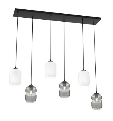 Verdi 6 Sort Mix pendellampe - Ø15 cm, E27, 230V, uden lyskilde