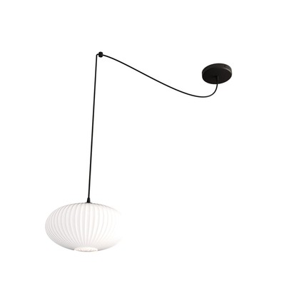Origo 1 Sort/Opal pendellampe - Ø30 cm, E27, 230V, uden lyskilde