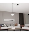 Origo 1 Sort/Opal pendellampe - Ø30 cm, E27, 230V, uden lyskilde