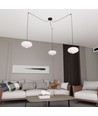 Origo 3 Sort/Opal pendellampe - Ø30 cm, E27, 230V, uden lyskilde