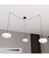 Origo 3 Sort/Opal pendellampe - Ø30 cm, E27, 230V, uden lyskilde