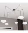 Origo 5 Sort/Opal pendellampe - Ø30 cm, E27, 230V, uden lyskilde