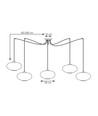 Origo 5 Sort/Opal pendellampe - Ø30 cm, E27, 230V, uden lyskilde