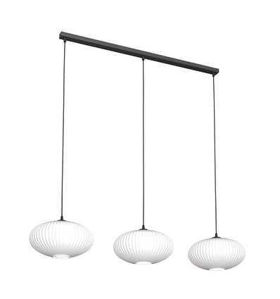 Coco 3 Sort/Opal pendellampe - Ø30 cm, E27, 230V, uden lyskilde