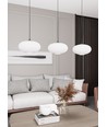 Coco 3 Sort/Opal pendellampe - Ø30 cm, E27, 230V, uden lyskilde