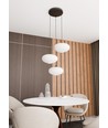 Coco 3 Sort Prem Opal pendellampe - Ø30 cm, E27, 230V, uden lyskilde