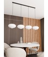 Coco 4 Sort/Opal pendellampe - Ø30 cm, E27, 230V, uden lyskilde
