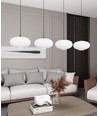 Coco 4 Sort/Opal pendellampe - Ø30 cm, E27, 230V, uden lyskilde