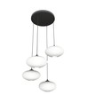 Coco 4 Sort Prem Opal pendellampe - Ø30 cm, E27, 230V, uden lyskilde