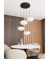 Coco 4 Sort Prem Opal pendellampe - Ø30 cm, E27, 230V, uden lyskilde