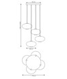 Coco 4 Sort Prem Opal pendellampe - Ø30 cm, E27, 230V, uden lyskilde
