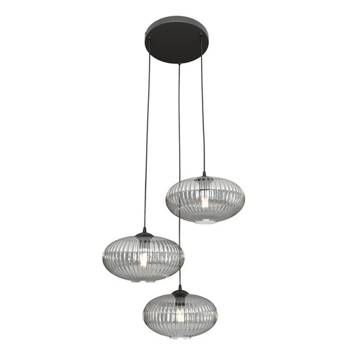 Coco 3 Sort Prem Grafit pendellampe - Ø30 cm, E27, 230V, uden lyskilde