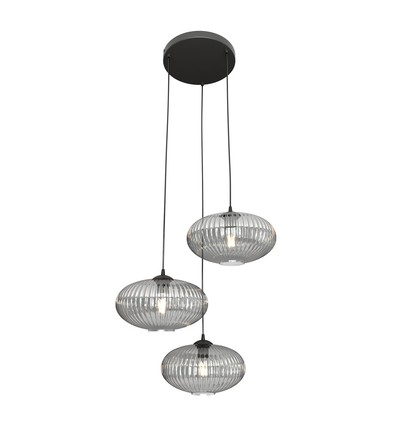 Coco 3 Sort Prem Grafit pendellampe - Ø30 cm, E27, 230V, uden lyskilde