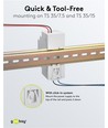 24V 36W DIN skinne strømforsyning - 24V DC, 1,5A
