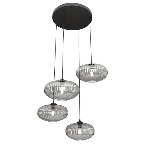 Coco 4 Sort Prem Grafit pendellampe - Ø30 cm, E27, 230V, uden lyskilde
