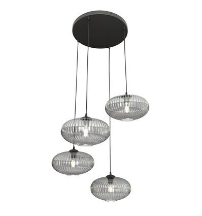 Coco 4 Sort Prem Grafit pendellampe - Ø30 cm, E27, 230V, uden lyskilde
