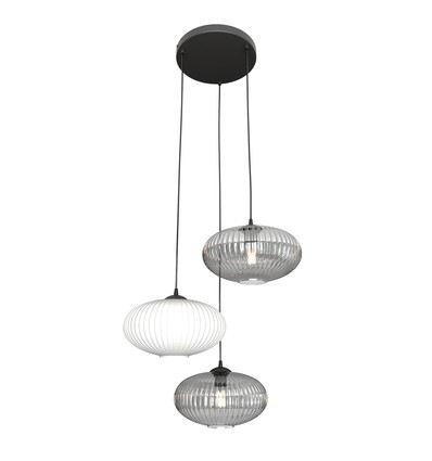 Coco 3 Sort Prem Mix pendellampe - Ø30 cm, E27, 230V, uden lyskilde
