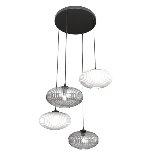 Coco 4 Sort Prem Mix pendellampe - Ø30 cm, E27, 230V, uden lyskilde