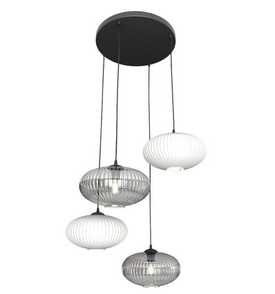 Coco 4 Sort Prem Mix pendellampe - Ø30 cm, E27, 230V, uden lyskilde