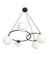 Libra 5 Sort/Opal pendellampe - Ø15 cm, E14, 230V, uden lyskilde