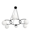 Libra 6 Sort/Opal pendellampe - Ø15 cm, E14, 230V, uden lyskilde