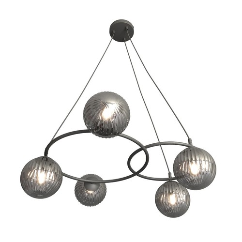 Libra 5 Sort/Grafit pendellampe - Ø15 cm, E14, 230V, uden lyskilde