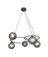 Libra 5 Sort/Grafit pendellampe - Ø15 cm, E14, 230V, uden lyskilde