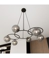 Libra 6 Sort/Grafit pendellampe - Ø15 cm, E14, 230V, uden lyskilde