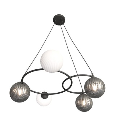 Libra 5 Sort Mix pendellampe - Ø15 cm, E14, 230V, uden lyskilde