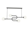 Atria 4 Sort/Opal pendellampe - Ø15 cm, E14, 230V, uden lyskilde