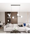 Atria 4 Sort/Opal pendellampe - Ø15 cm, E14, 230V, uden lyskilde