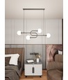 Atria 4 Sort/Opal pendellampe - Ø15 cm, E14, 230V, uden lyskilde