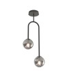 Atria 2 Sort/Grafit pendellampe - Ø15 cm, E14, 230V, uden lyskilde