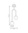 Atria 2 Sort/Grafit pendellampe - Ø15 cm, E14, 230V, uden lyskilde