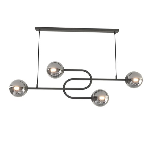 Atria 4 Sort/Grafit pendellampe - Ø15 cm, E14, 230V, uden lyskilde