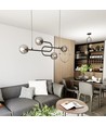 Atria 4 Sort/Grafit pendellampe - Ø15 cm, E14, 230V, uden lyskilde