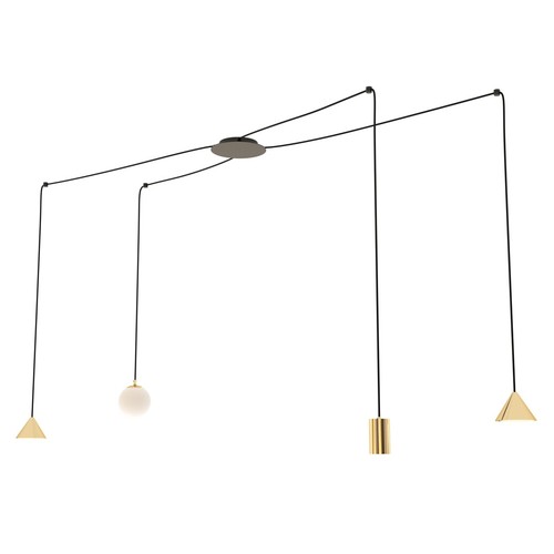 Fuji 4 Guld pendellampe - E14 & GU10 & GX53, 230V, uden lyskilde