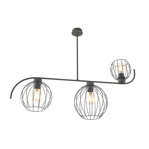 Echo 3 Sort lysekrone - E27, 230V, uden lyskilde