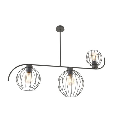 Echo 3 Sort lysekrone - E27, 230V, uden lyskilde