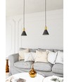 Rosa 1 Sort pendellampe - Ø16 cm, E27, 230V, uden lyskilde