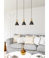 Rosa 3 Sort pendellampe - Ø16 cm, E27, 230V, uden lyskilde