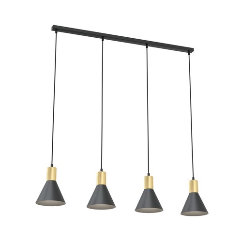 Rosa 4 Sort pendellampe - Ø16 cm, E27, 230V, uden lyskilde