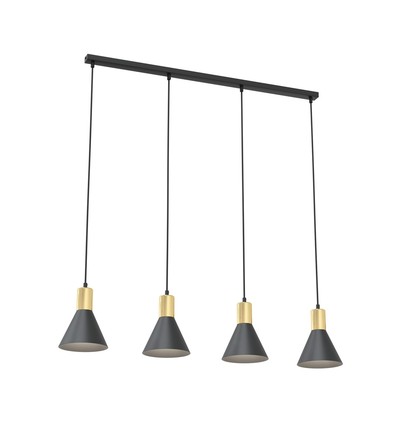 Rosa 4 Sort pendellampe - Ø16 cm, E27, 230V, uden lyskilde