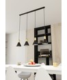 Rosa 4 Sort pendellampe - Ø16 cm, E27, 230V, uden lyskilde