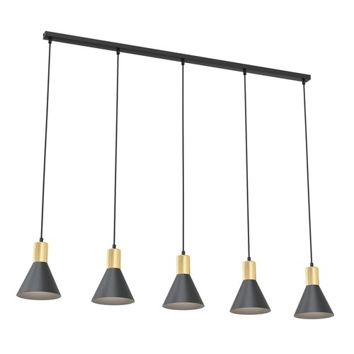 Rosa 5 Sort pendellampe - Ø16 cm, E27, 230V, uden lyskilde